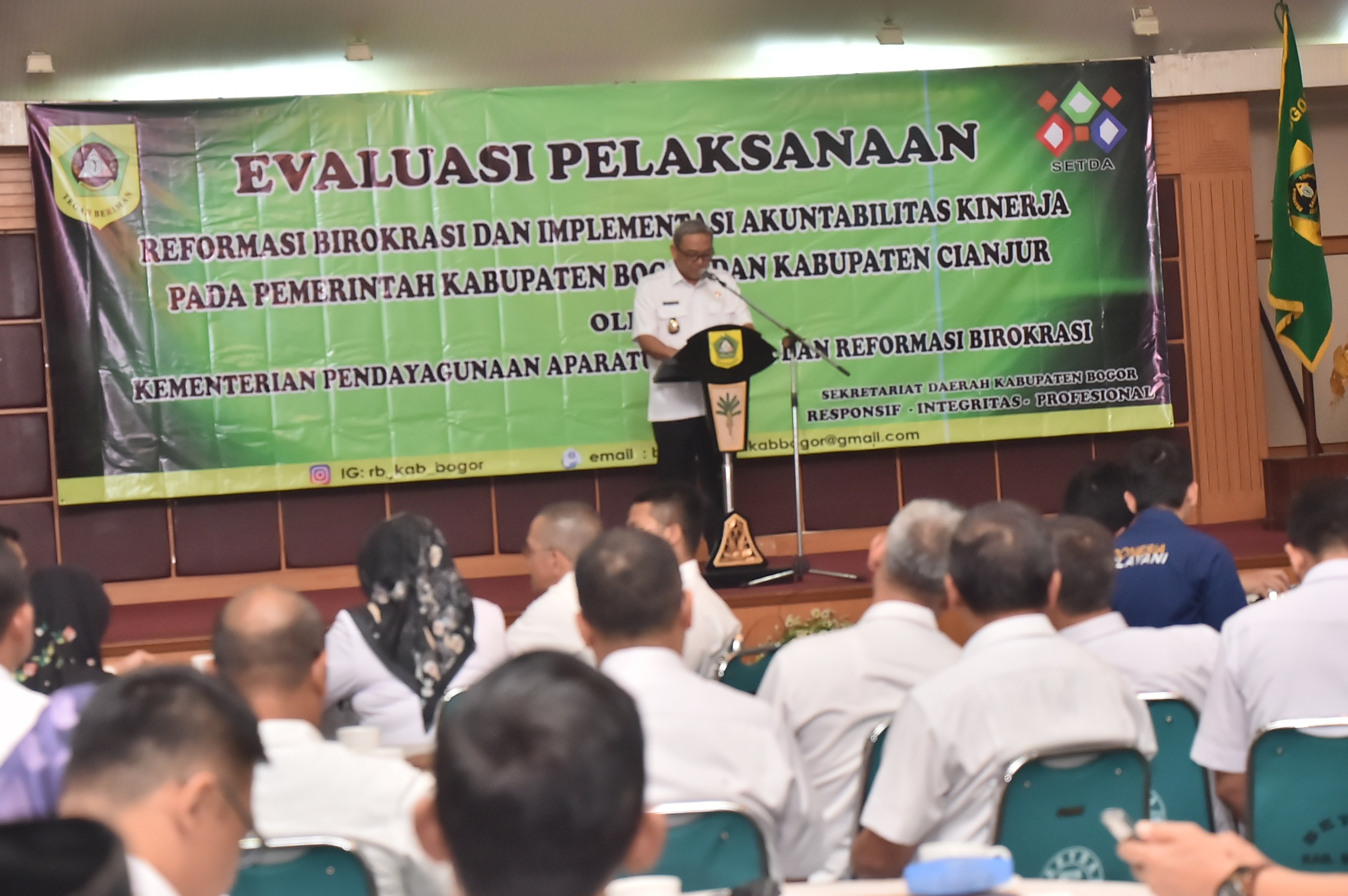 Wabup Bogor Hadiri Evaluasi Pelaksanaan Reformasi Birokrasi Dan Sistem Akuntabilitas Kinerja Instansi Pemerintah