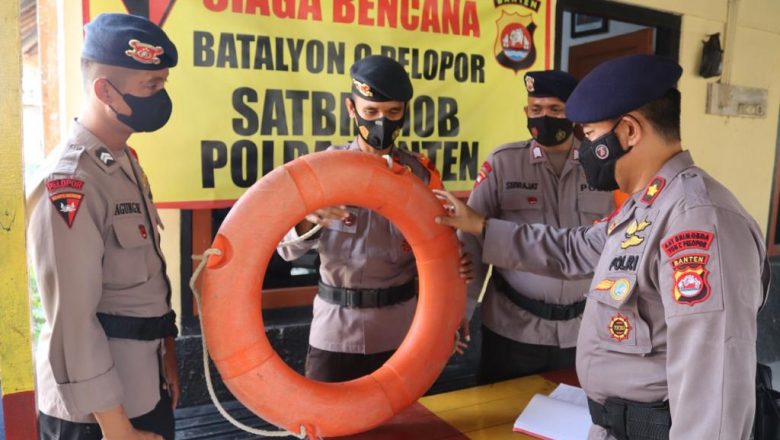 Satbrimob Polda Banten Lakukan Siaga Tanggap Bencana
