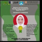 Kamila Aisya Farisaputri,  Siswi MAN 4 Jakarta Diterima di Enam Universitas Luar Negeri