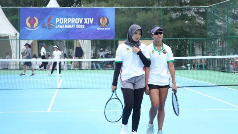 Kalahkan Kota Bekasi, Tim Cabor Tenis Regu Putra-Putri Kabupaten Bogor Melangkah Mulus